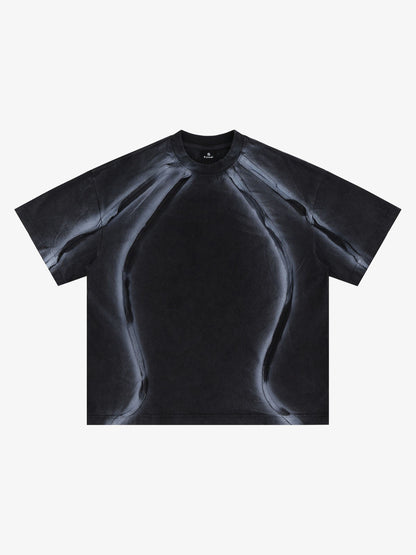 Retro Structured Panels T-Shirt 