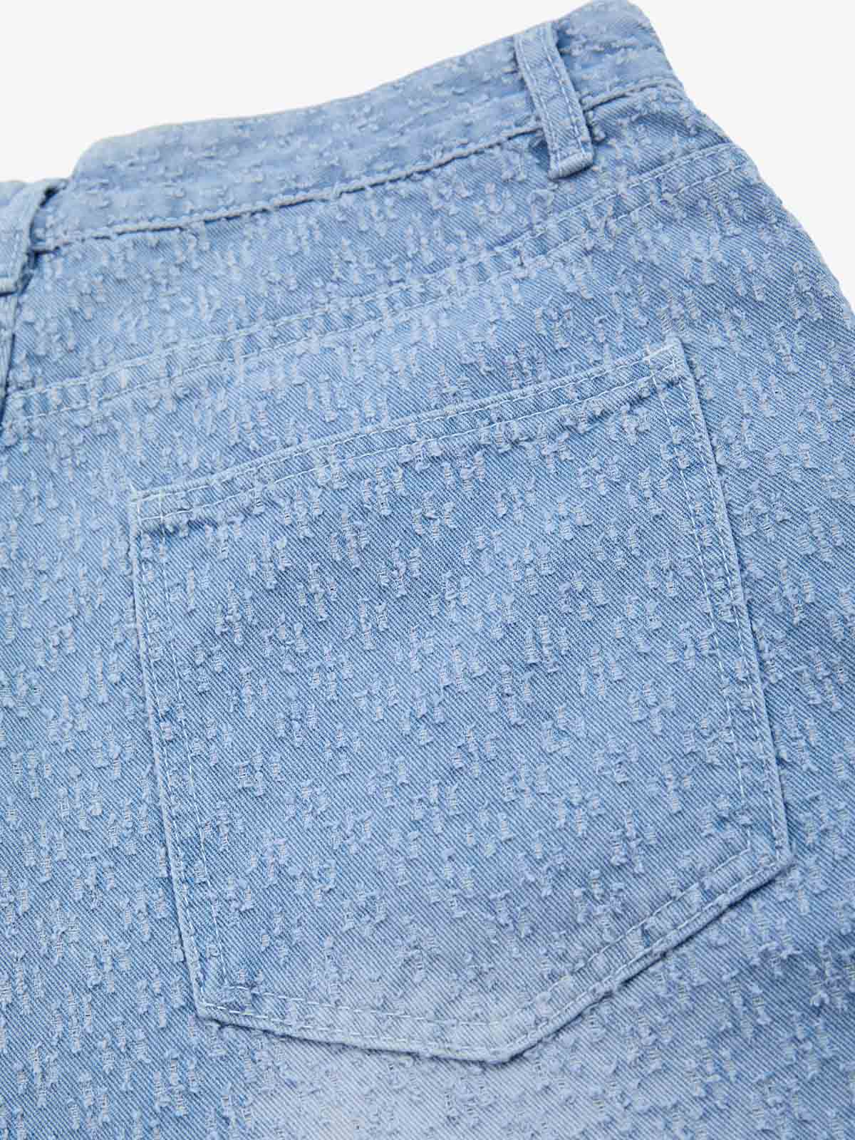 Light Blue Denim Wide-Leg Bermuda Shorts for Women High Waist Relaxed Fit Summer Casual Pants 