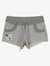 Embroidered Raw Hem Mini Shorts