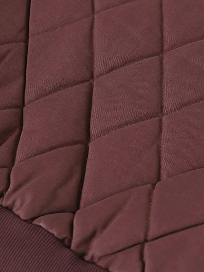 Quilted Hooded Jacket with Pockets - Perfect for Casual and Outdoor Wear 