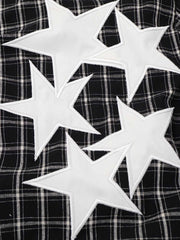 Star Applique Plaid Long Sleeve Shirt