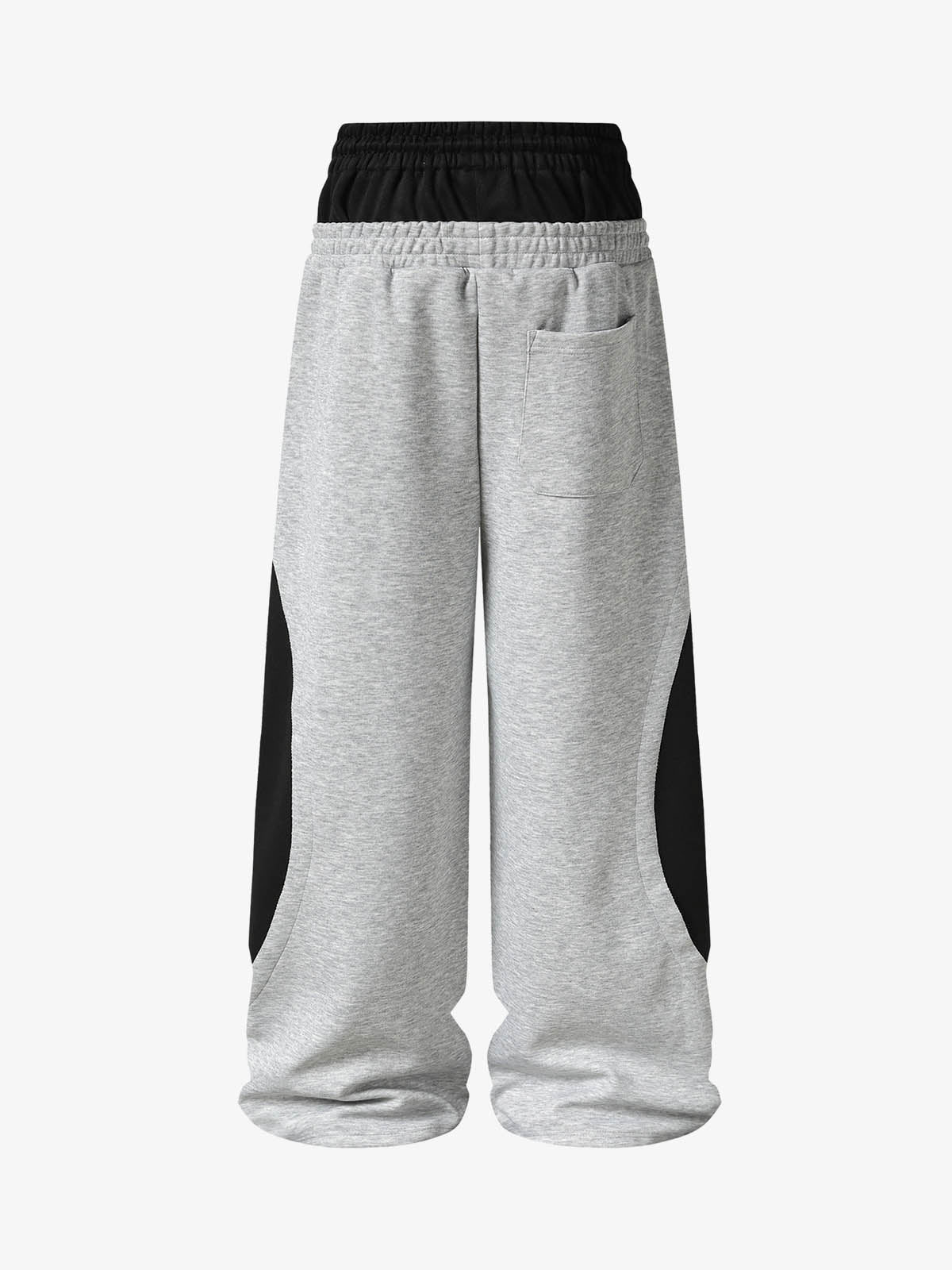 Layered Double-Waistband Wide-Leg Sweatpants 