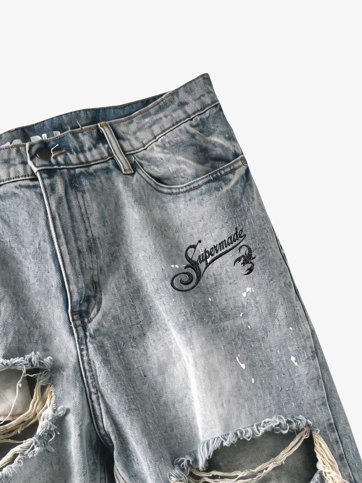 Paint Splatter Loose Jeans