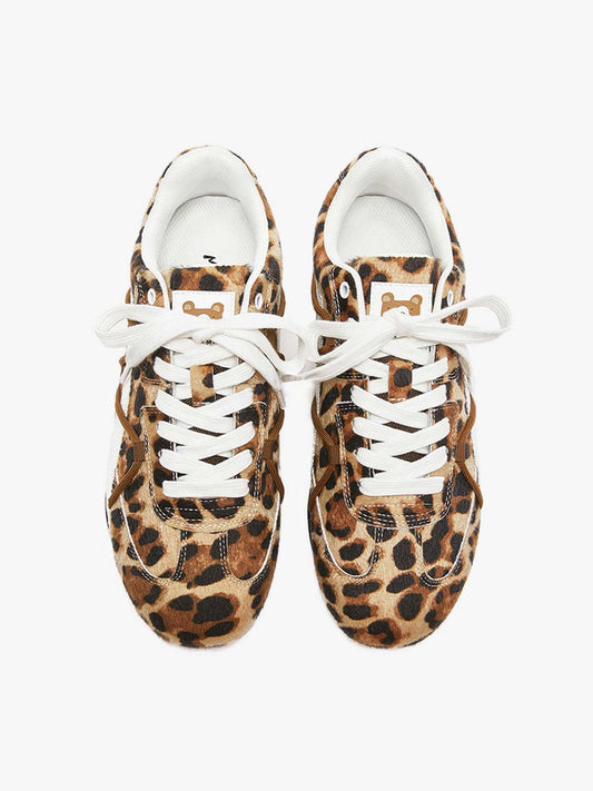 Leopard Print Sneakers for Women - Trendy and Comfortable Athletic Shoes 