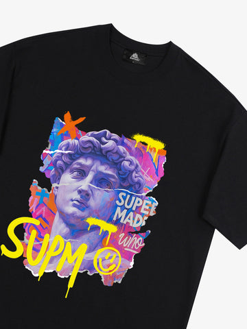 David Sculpture Vibrant Graffiti Art T-Shirt 