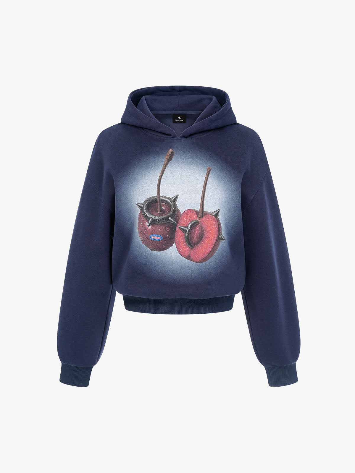 Cherry Graphic Cropped Hoodie