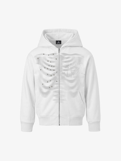Phantom Skull Rhinestone Foil Heavyweight Hoodie
