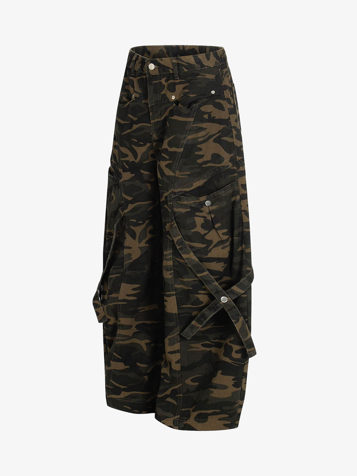 Street Camo Multi-Pocket Cargo Baggy Pants 
