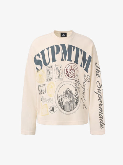 Liberty Stamp Graphic Waffle Long Sleeve Tee