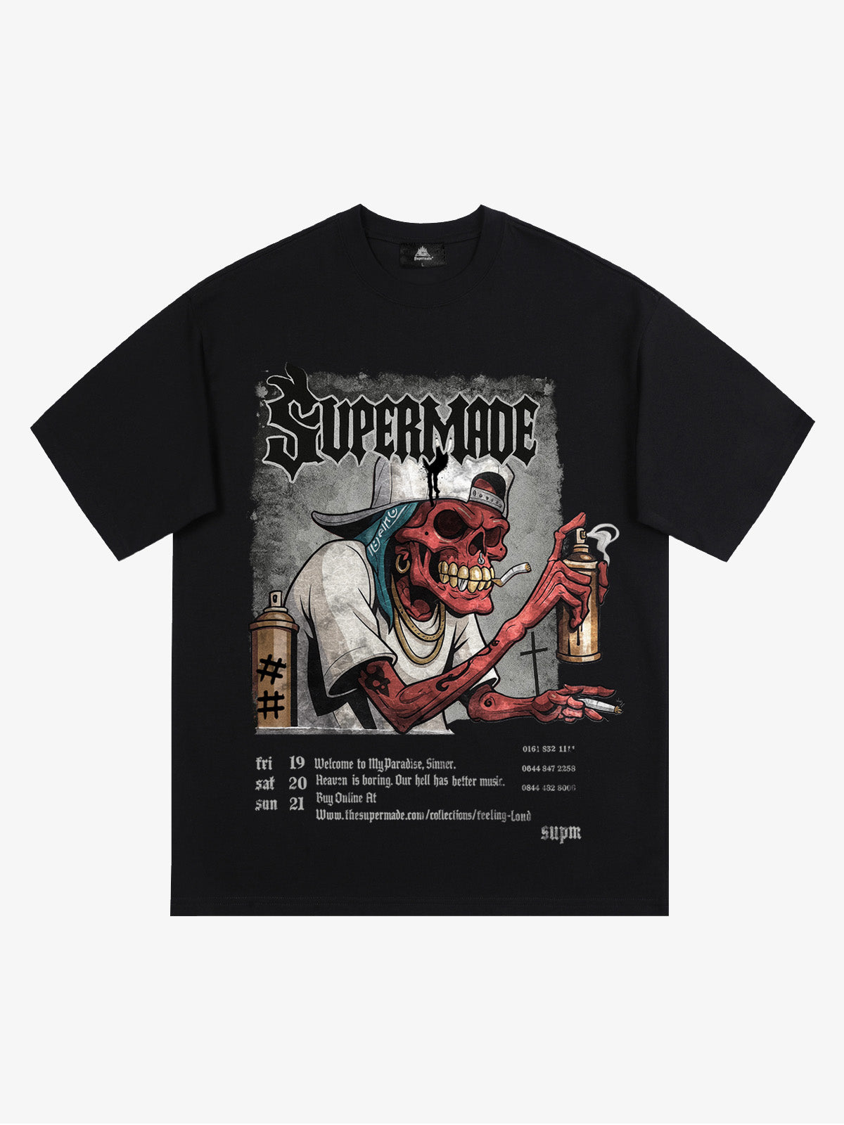 Graphic Tee with Bold Skull Design for Men 