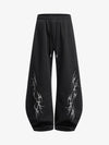 Tribal Print Wide Leg Sweatpants with Drawstring Waist 