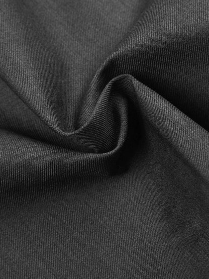 Multi-Button Diagonal-Placket Tailored Shorts