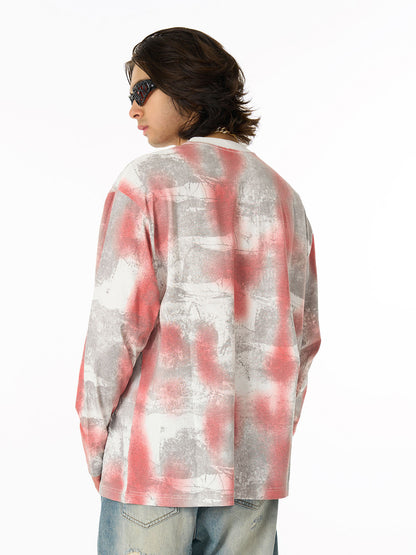 Tie-Dye Long Sleeve Tee for Trendy Streetwear Enthusiasts 