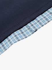 Poloshirt aus Piqué-Baumwolle mit kariertem Kontrastkragen und -bündchen