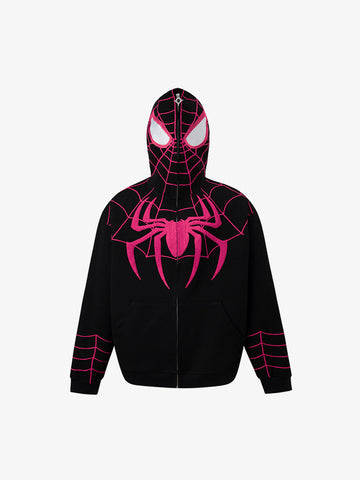 Spider Graphic Zip Hoodie