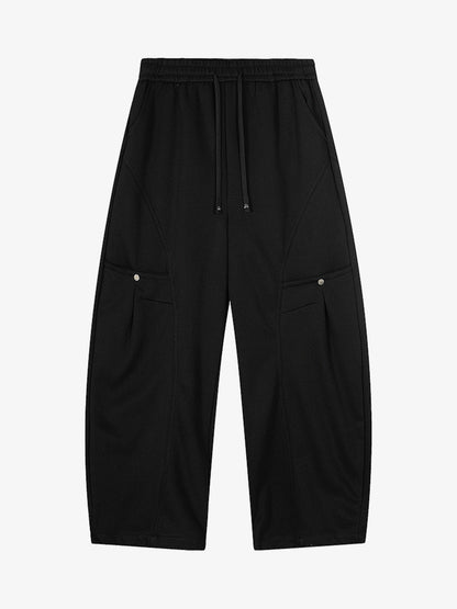 Stylish Grey Drawstring Waist Cargo Pants for Casual Wear 