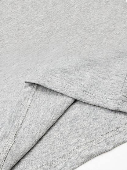 Oversized Letter Print Cotton T-Shirt