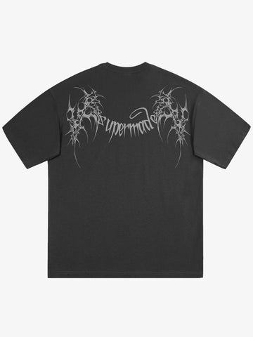 SUPM Gothic Sharp Letter Graphic T-Shirt 
