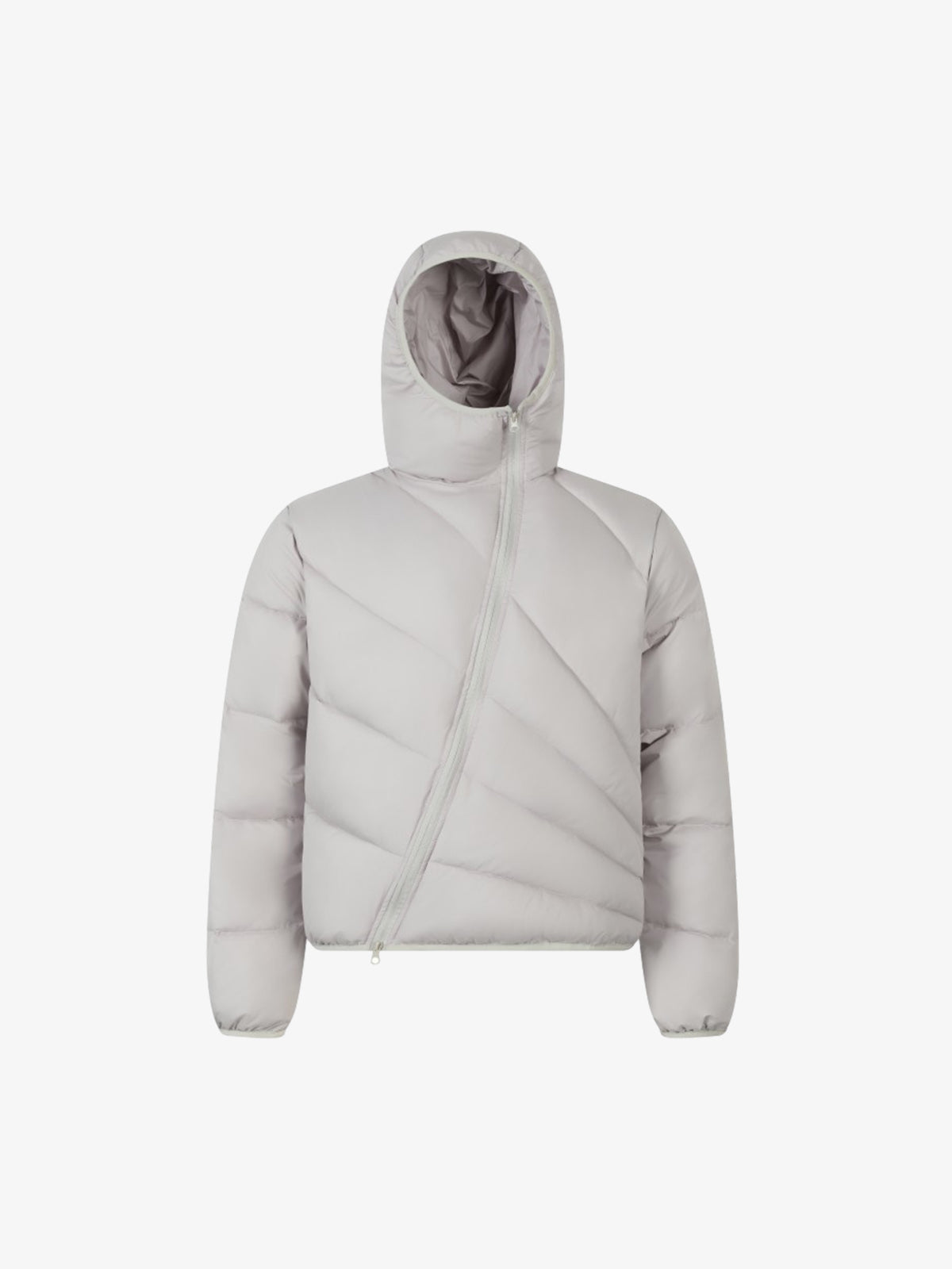 Asymmetrical Zip Quilted Coat