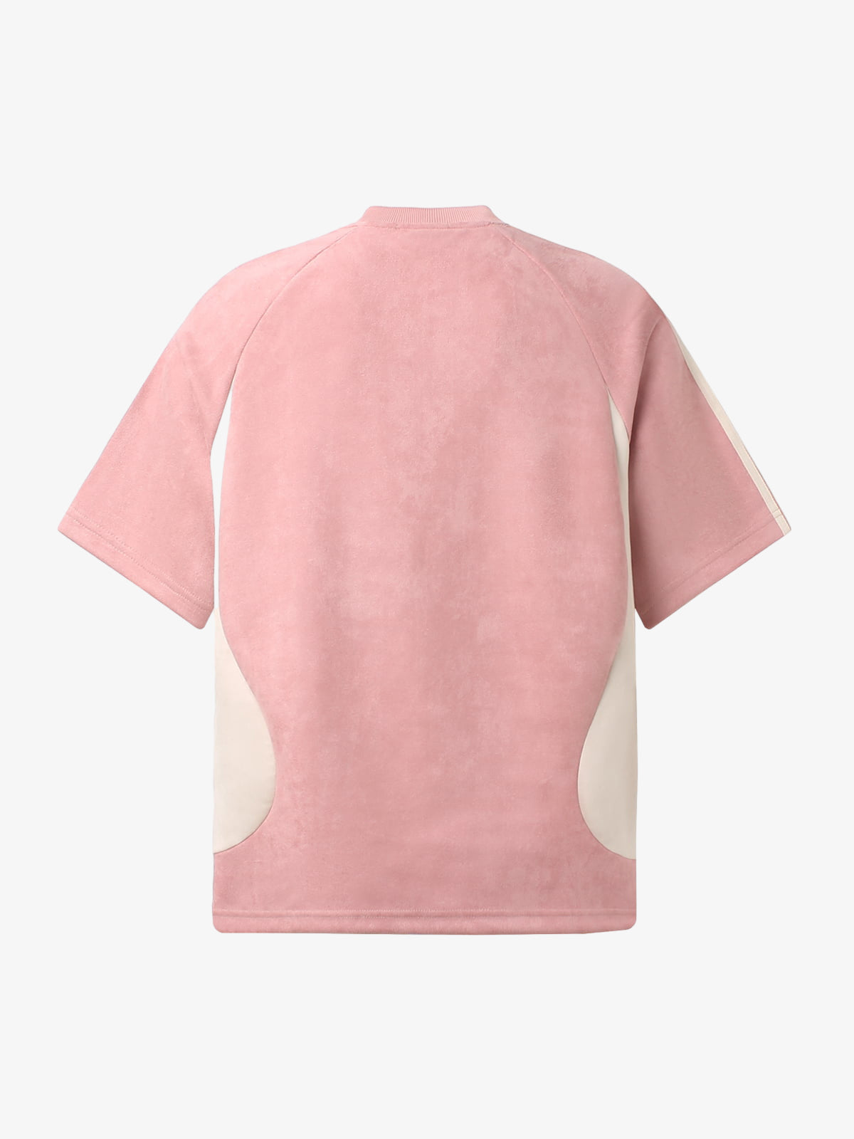 Cotton Blend Oversized Sport T-Shirt with Contrast Panels and Logo Print 