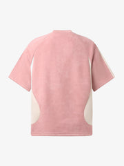 Cotton Blend Oversized Sport T-Shirt with Contrast Panels and Logo Print 