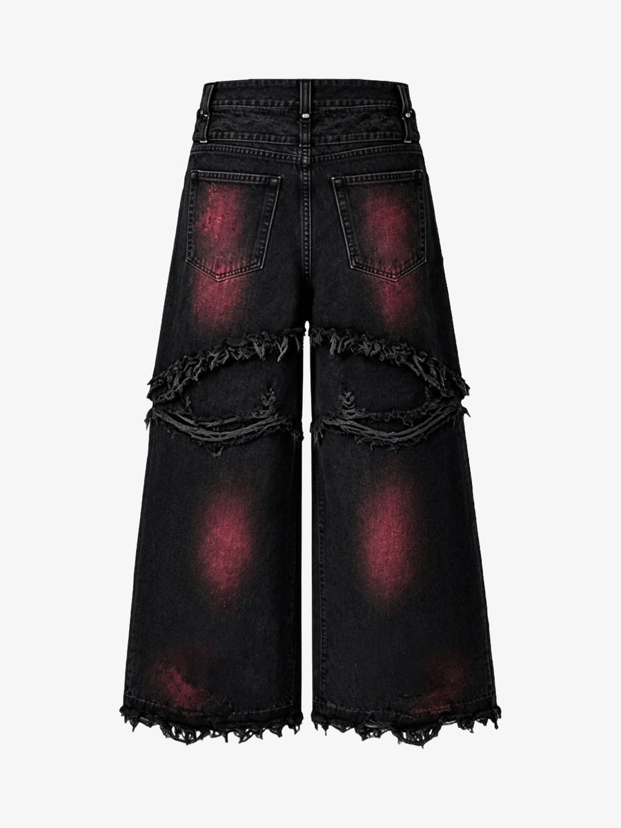 Gewaschene Cargo-Jeans im Used-Look