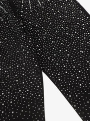 Stylish Wide-Leg Pants with Sparkling Studs for Women 