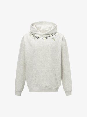 Floral Embroidered Hoodie for Men and Women - Trendy and High-Quality Design 