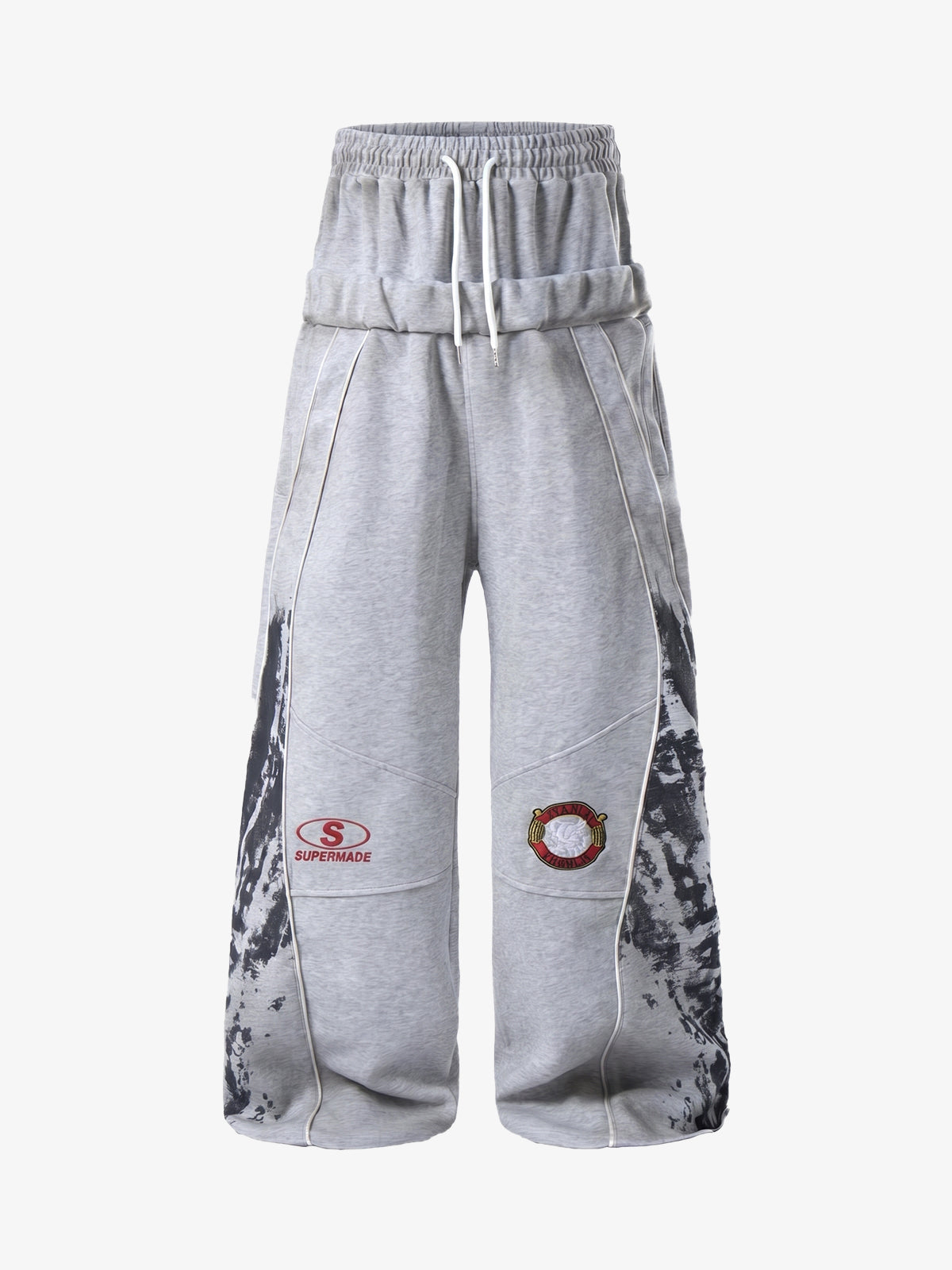Foldover Waist Wide Leg Sweatpants 