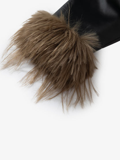 Winter-Ready Corduroy Jacket with Faux Fur Trim for Men 