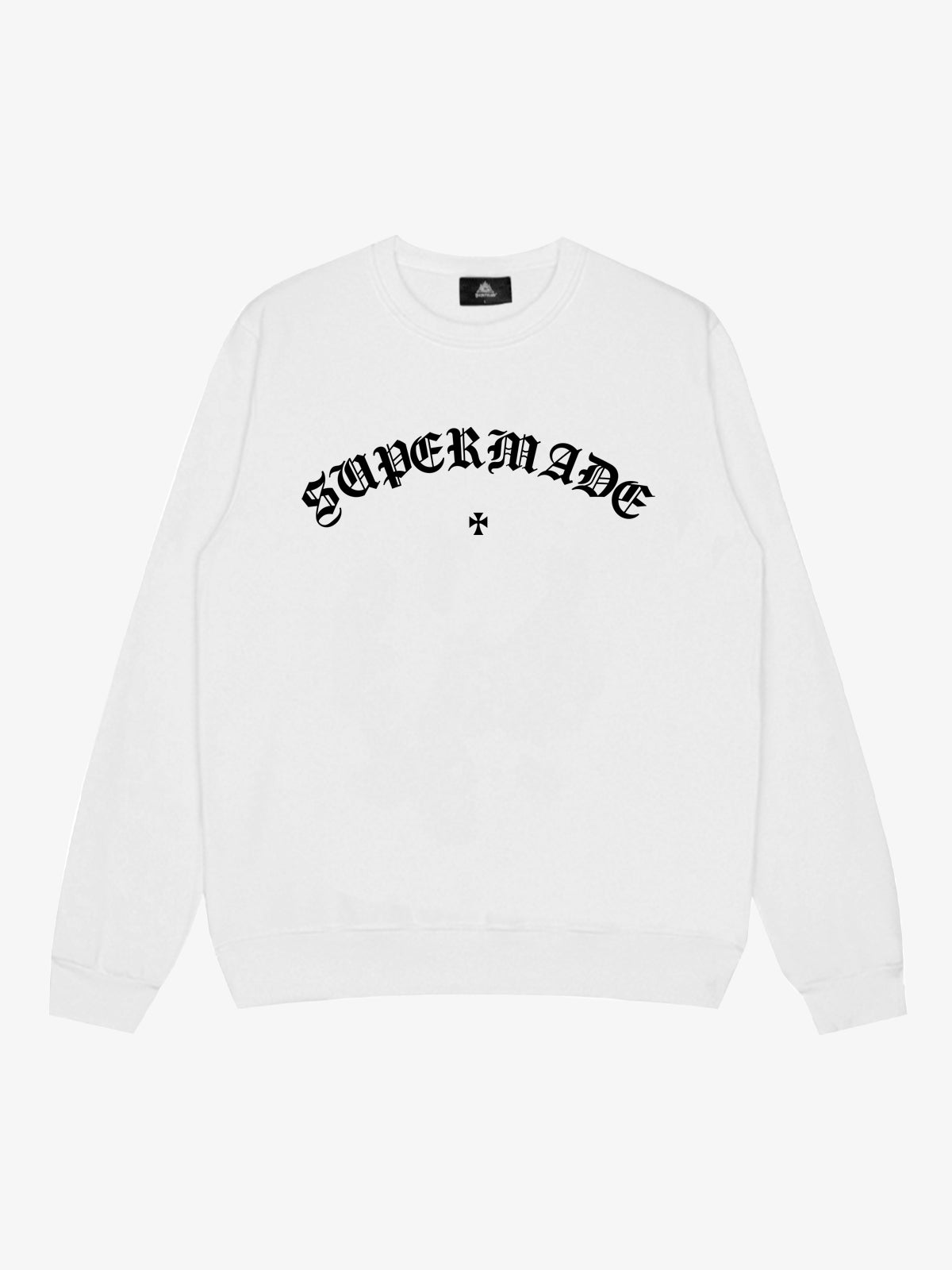 Street Gothic Letter Print Crew Neck Sweatshirt 