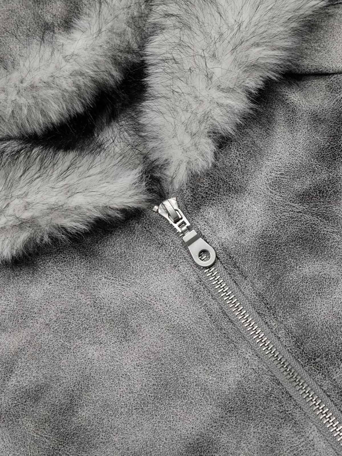 Stylish Tie-Dye Bomber Jacket with Faux Fur Hood for Winter and Fall 