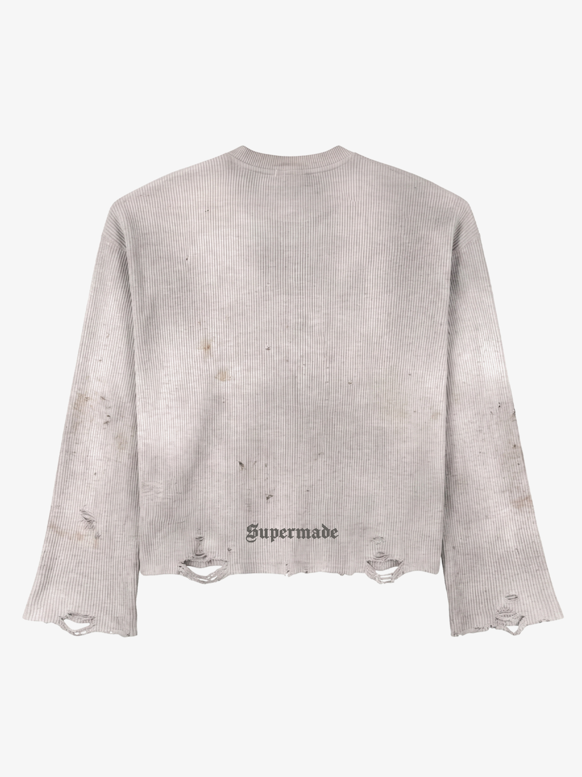 Skull Graphic Distressed Knit Sweater