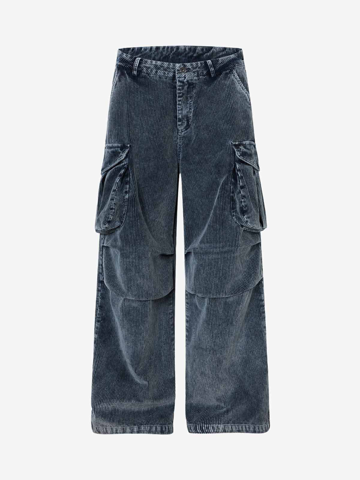 Stylish Wide-Leg Cargo Pants with Multi-Pockets for Casual Wear 