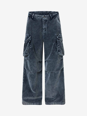 Stylish Wide-Leg Cargo Pants with Multi-Pockets for Casual Wear 