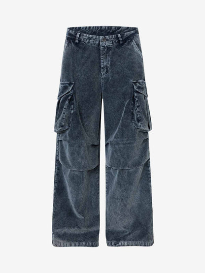 Stylish Wide-Leg Cargo Pants with Multi-Pockets for Casual Wear 