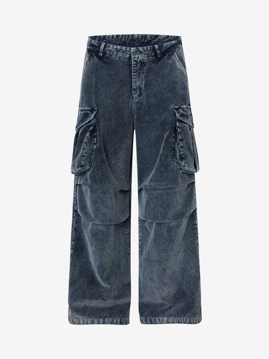 Stylish Wide-Leg Cargo Pants with Multi-Pockets for Casual Wear 