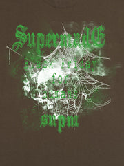 Gothic Skull Spiderweb Graphic T-Shirt 
