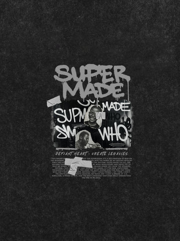 Streetwear Graffiti Character Collage Graphic T-Shirt 