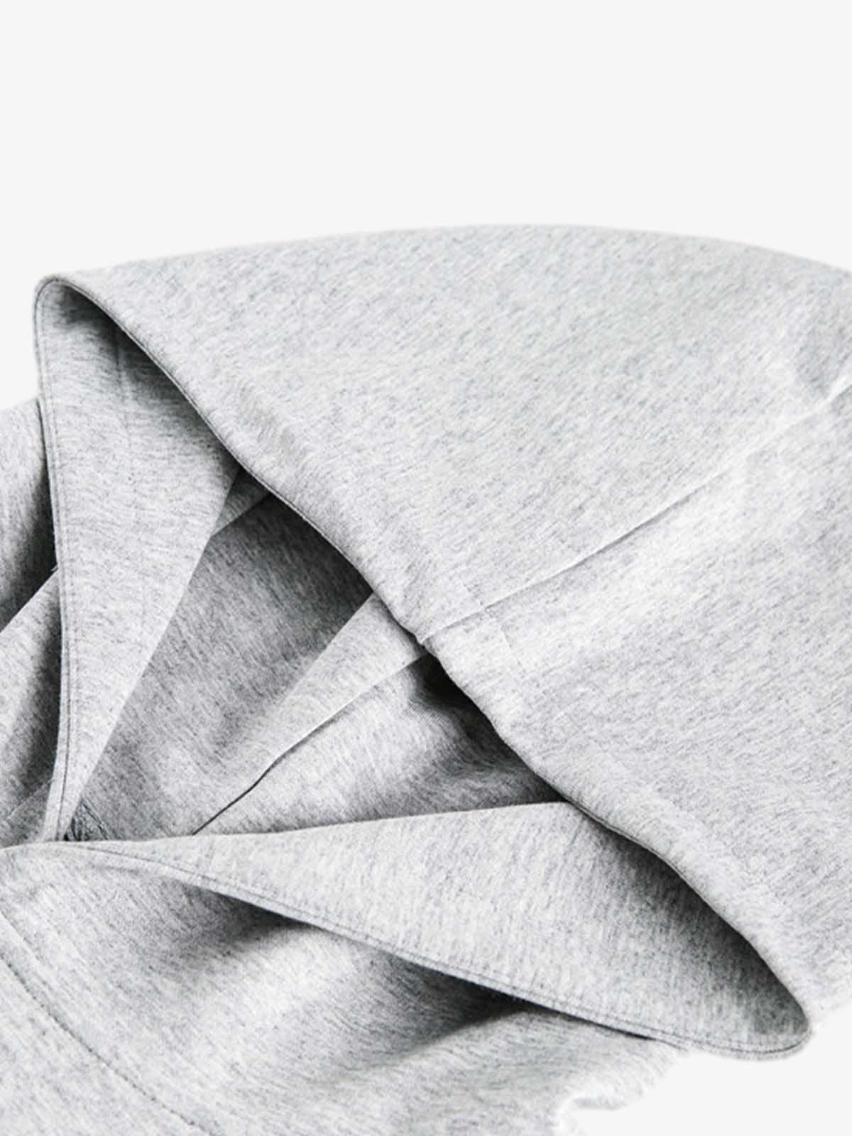 Pleated Asymmetric Hooded Sweatshirt 