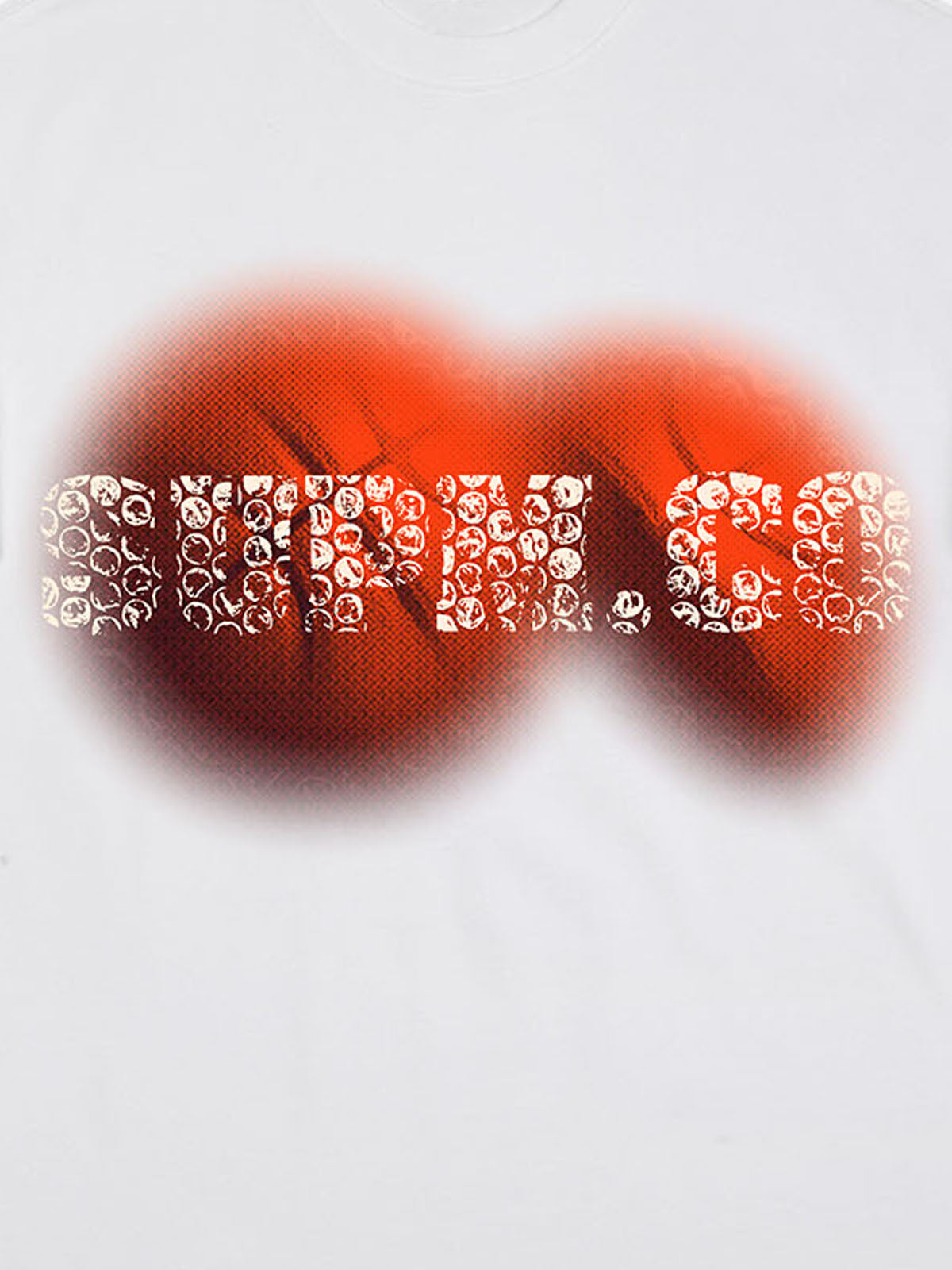 thesupermade-Foam texture basketball pattern print – Loose streetwear trendy T-shirt 