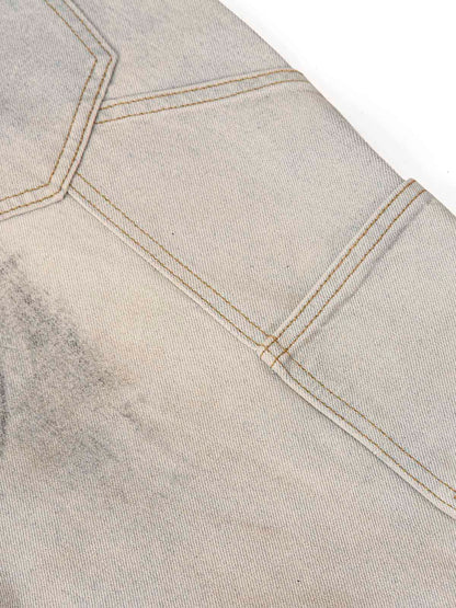Thesupermade Washed Mud-Dye Straight Jeans 