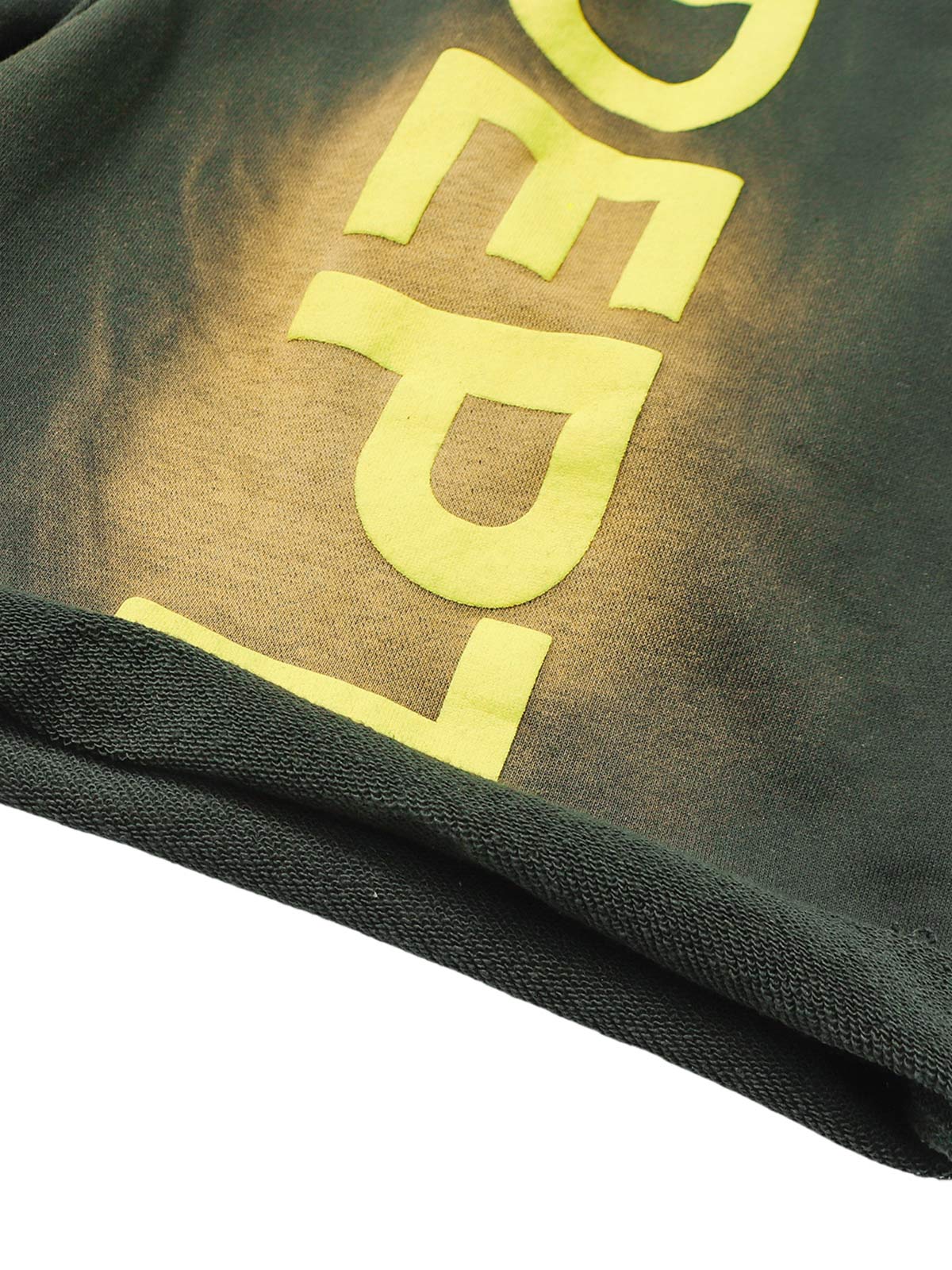 Gradient Letter Print Drawstring Shorts