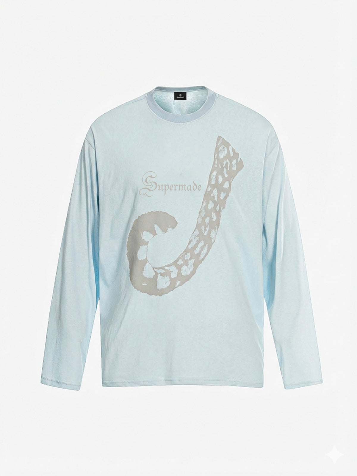 Abstract Leopard Tail Graphic Long Sleeve T-Shirt