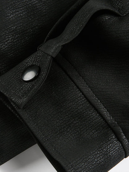 Stylish Black Bomber Jacket with Faux Fur Collar for Winter and Fall 