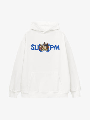 SUPM Cartoon Gold Chain Dog Head Pattern T-shirt 