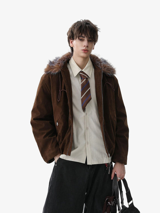 Winter Essential Faux Fur Trimmed Jacket with Adjustable Drawstrings 