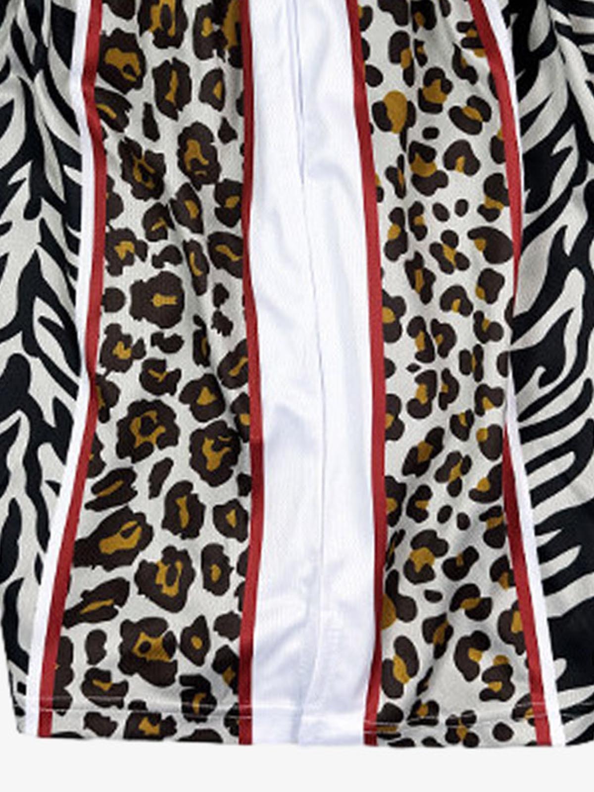 Mixed Animal Print Soccer Shorts 