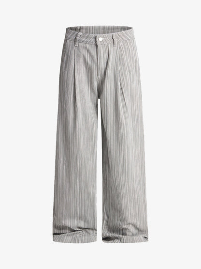 Stylish Wide-Leg Trousers with Vertical Stripes for Modern Fashionistas 