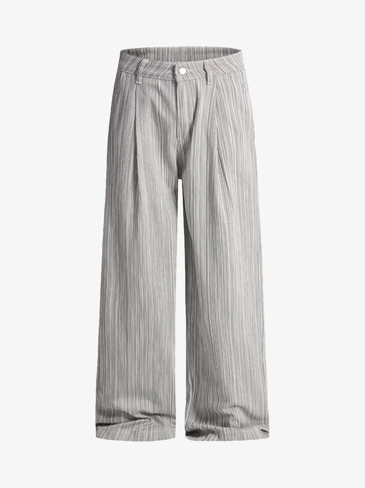 Stylish Wide-Leg Trousers with Vertical Stripes for Modern Fashionistas 